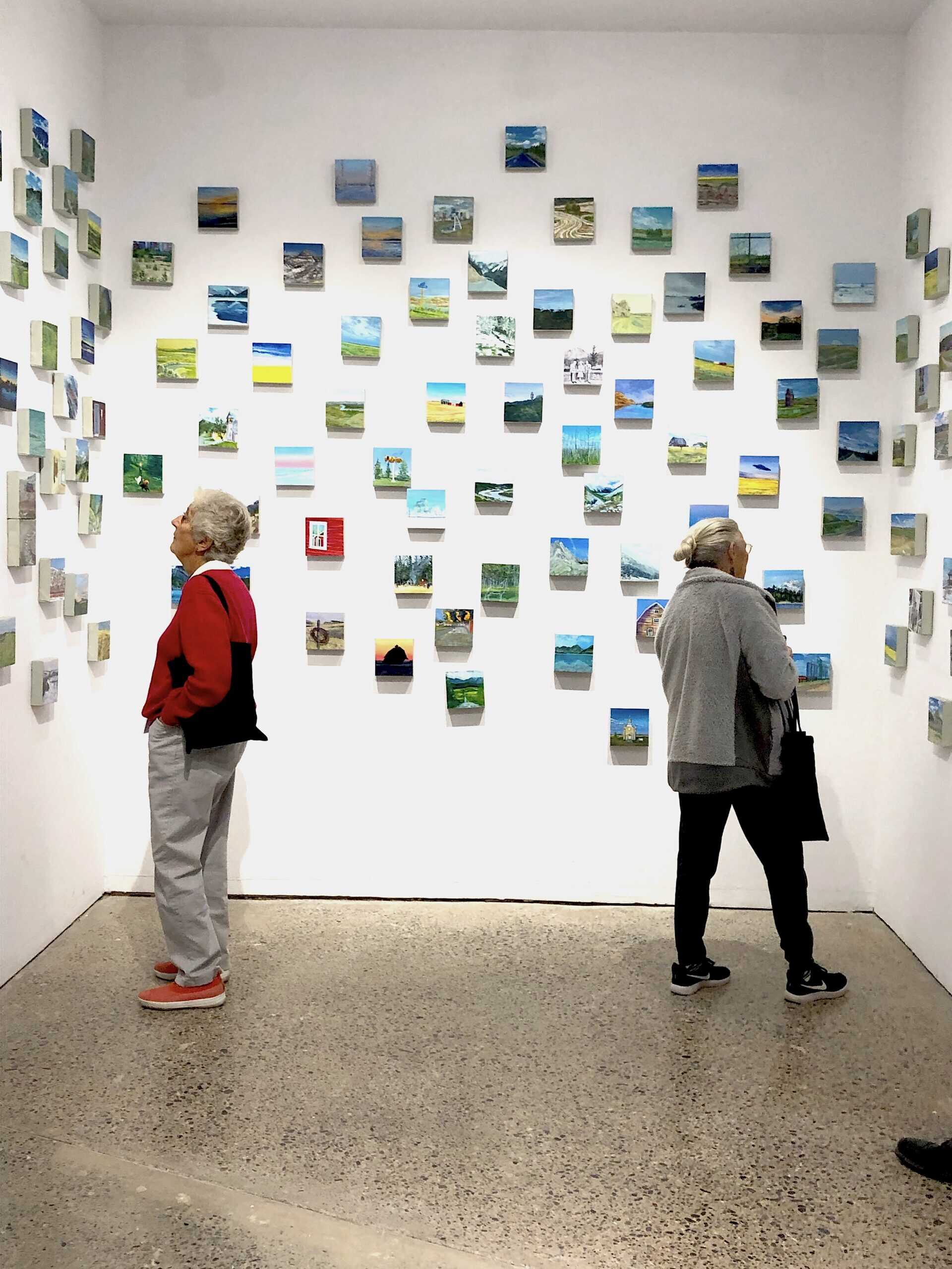 Exposition test au Banff Centre du projet Peindre l'Alberta