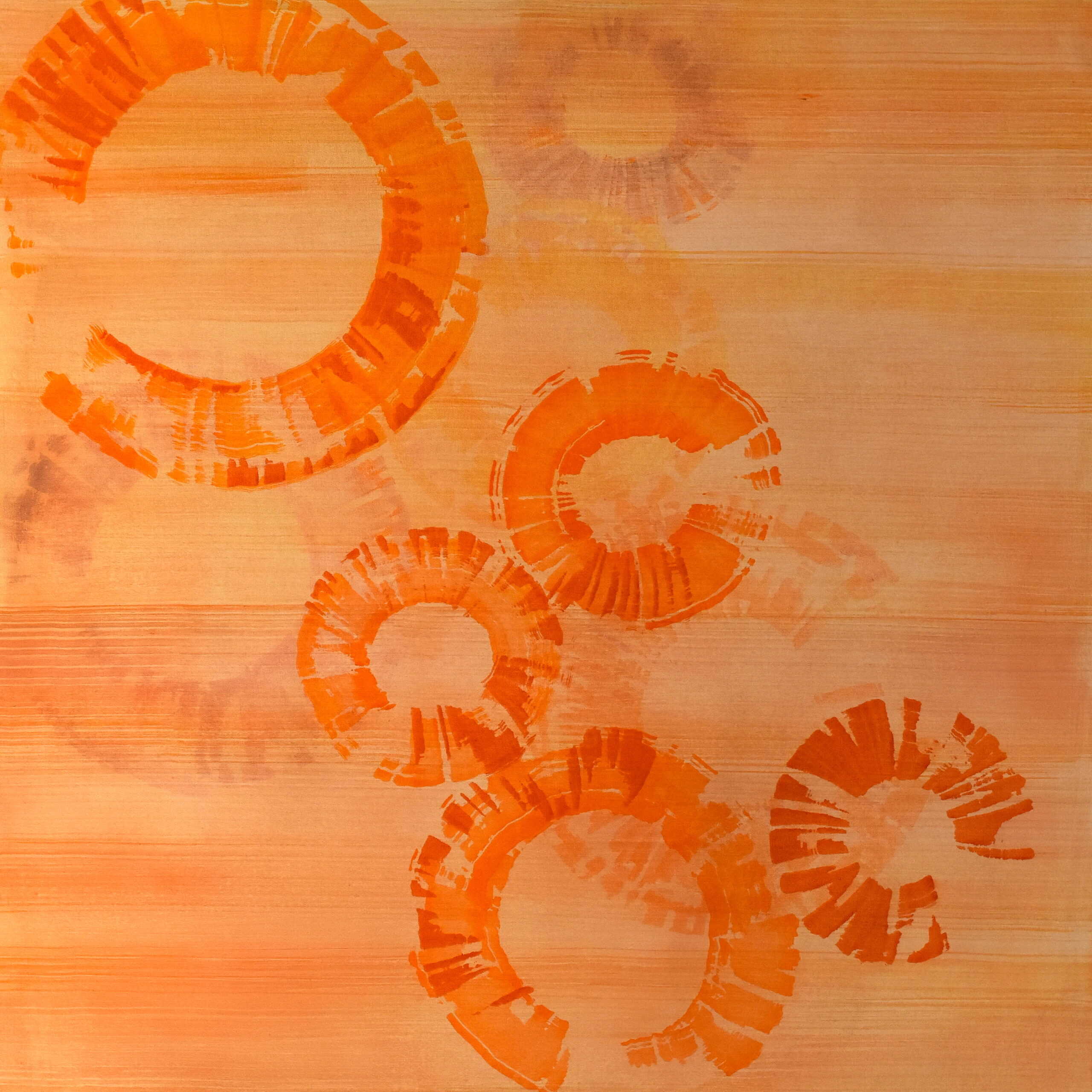 R & R Loving, 30"X30", Watercolour on canvas, 2021. Price $1,700